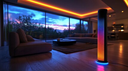 Canvas Print - Low light smart speaker glow