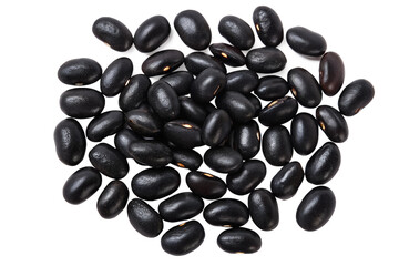 Wall Mural - black beans on a white isolated on transparent background png