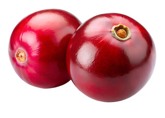 Wall Mural - one cranberries placed side by isolated on transparent background png