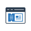 © MOHAMMEDANOWAR - Online Ticket Icon - Website Icon
