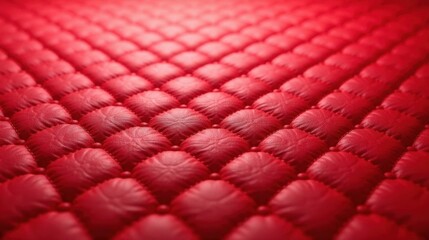 Aufkleber - Luxurious Red Upholstery Texture  A Detailed Close-Up of Deep Crimson Button-Tufting Pattern
