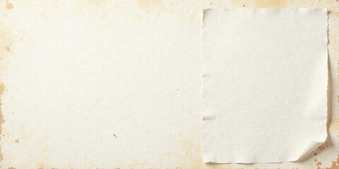 Aufkleber - Aged paper backdrop featuring a blank sheet, perfect for adding text or images for a vintage aesthetic