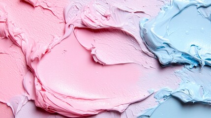Poster - A captivating arrangement of pastel-hued cosmetic cream smears creates an artistic display