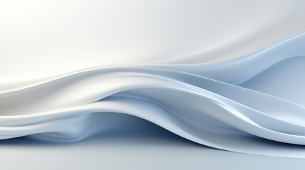Poster - Soft, flowing white fabric creates an elegant, serene backdrop, showcasing gentle curves and smooth textures.