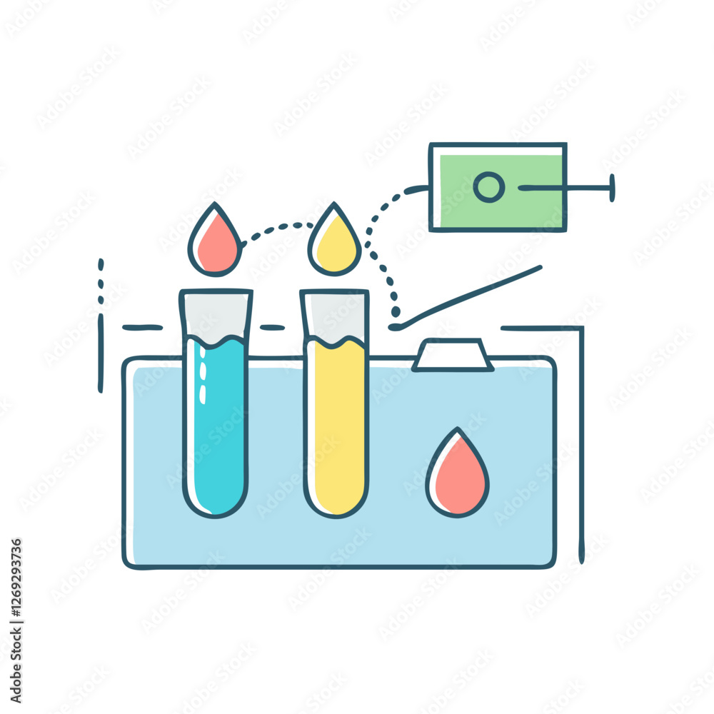 Sampling Vector Icon Colorful sampling icon, sampling vector illustration-simple illustration of ...