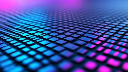 Poster - Abstract background with glowing cubes.