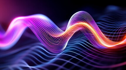 Fototapete - Abstract colorful wave background