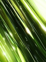 Poster - Bright green glossy stripes abstract banner design. Vector artistic background