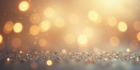 Poster - Shimmering Golden Lights and Sparkling Glitter Background for Festive Designs