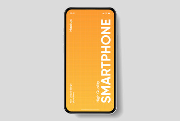Aufkleber - Realistic smartphone mockup. Mobile phone vector with isolated on white background. Device front view. 3D mobile phone with shadow. Realistic, high quality smart phone mockup for ui ux presentation.