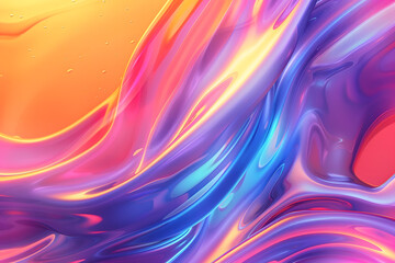 Sticker - Abstract colorful liquid flow background