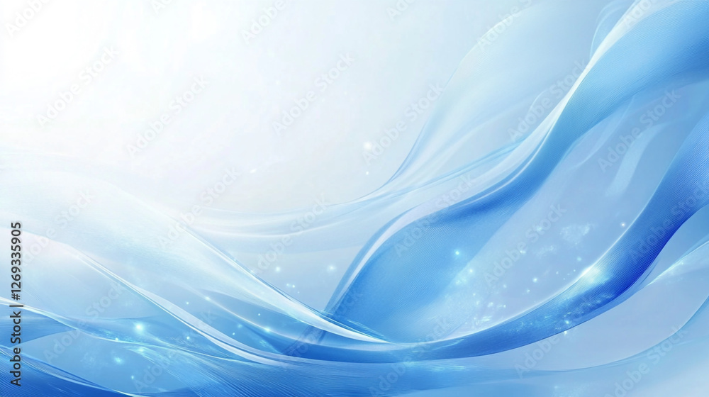 A pale pastel blue background with flowing, cloud-like textures and soft hints of white,  Abstract light blue flowing waves, soft background, website banner