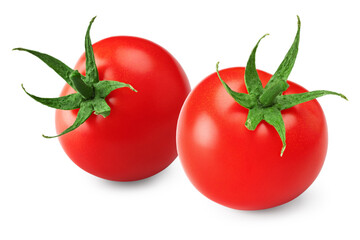 Wall Mural - fresh tomatoes isolated on white background. clipping path