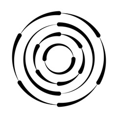 Wall Mural - halftone speed lines circle. geometric art in circle form. round swirl movement symbol. halftone cir