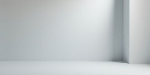 Poster - A Simple Minimalist Interior Corner with a Subtle Light Source, Perfect for Product Placement and Design Presentations
