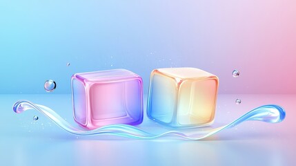 Aufkleber - A sleek 3D business flat icon with a modern gradient effect, featuring abstract business elements in a simple yet powerful design, isolated on a pure white background.