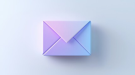 Poster - A sophisticated 3D email icon with a gradient color shift, giving the appearance of depth and professionalism. The icon is shown against a white background for a minimalist, contemporary vibe.