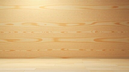 Aufkleber - Light Wooden Wall and Floor Studio Background for Product Displays
