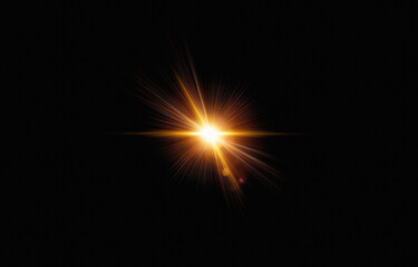 Poster - A bright, golden star bursts against a black background.