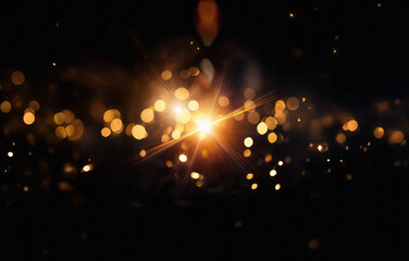 Aufkleber - Abstract background of blurred glowing light.