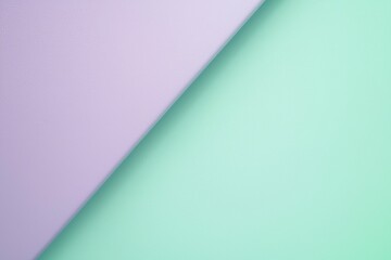 Poster - Abstract background featuring a diagonal split between lavender and mint green textures, creating a minimalist, contemporary and visually soothing aesthetic