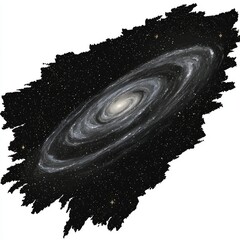 Wall Mural - abstract spiral galaxy in space with grunge edges