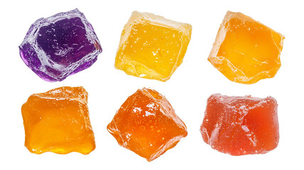 Aufkleber - Colorful jelly candies in various shapes and flavors isolated on white