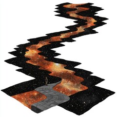 Wall Mural - cosmic pathway a journey through the stars