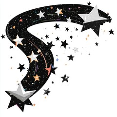 Wall Mural - celestial star trail a whimsical galaxy design