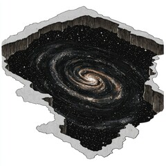 Wall Mural - cosmic abyss a surreal galaxy rending through reality