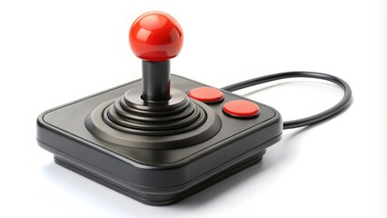 Vintage Joystick on White Background