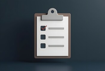 Project Document Plan 3D Rendering Illustration
