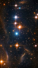 Wall Mural - stunning view of a starry sky filled with bright celestial bodies in deep space