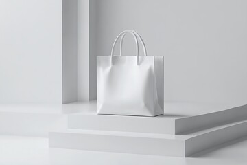 Wall Mural - Blank White Shopping Bag Mockup