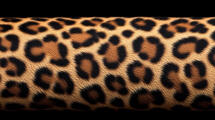 Poster - Close up of leopard skin pattern showcasing intricate details and texture of animal print fabric