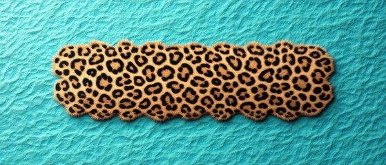 Poster - closeup of blue leopard print pattern showcasing detailed azure spots on a textured background