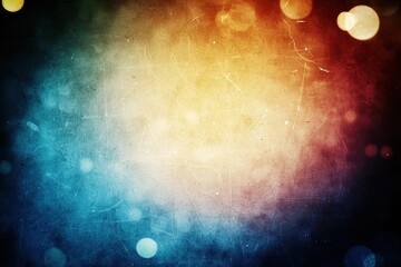 Poster - Colorful abstract background with a blend of blue, orange, and textured patterns.