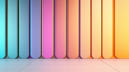 Poster - LGBTQ+ Archway Concept, Modern Abstract Archway Design Featuring Overlapping Colors with a Focus on LGBTQ Aesthetics