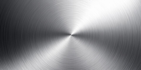 Poster - Shiny brushed metal surface with circular texture