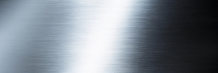 Poster - Shiny metal surface with soft reflections in daylight