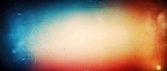 Poster - Gradient background in blue, red, and orange hues with a textured finish.