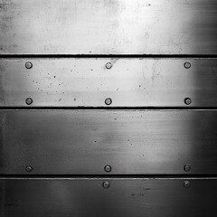 Poster - Textured metallic surface with rivets and scratches