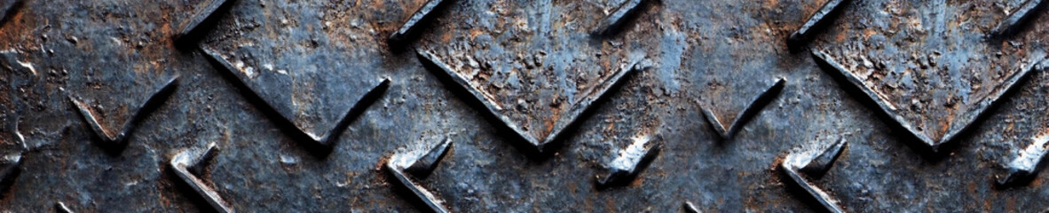 Aufkleber - Textured metal surface with rust and wear patterns