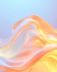 Poster - Fluid abstract artwork digital art studio digital soft colors close-up visual aesthetics