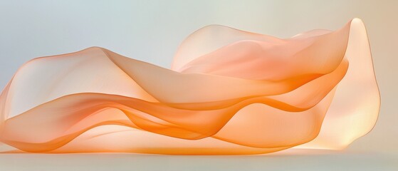 Poster - Flowing waves of soft colorful fabric abstract art studio environment artistic viewpoint
