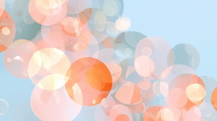 Poster - Vibrant bokeh effect abstract background digital art soft colors aesthetic conceptual design