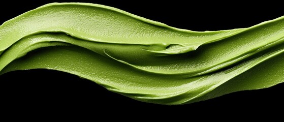 Poster - Creative green paint stroke art studio digital artwork minimalist design close-up abstract expression