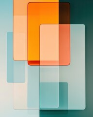 Poster - Abstract geometric layers digital art modern design minimalist environment aesthetic viewpoint visual concept