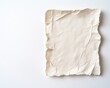 © VANATSANUN - Crumpled blank paper sheet on a white background for creative design use.
