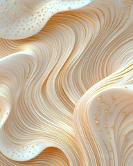 Poster - Flowing textures abstract art digital creation smooth curves light color palette aesthetic design